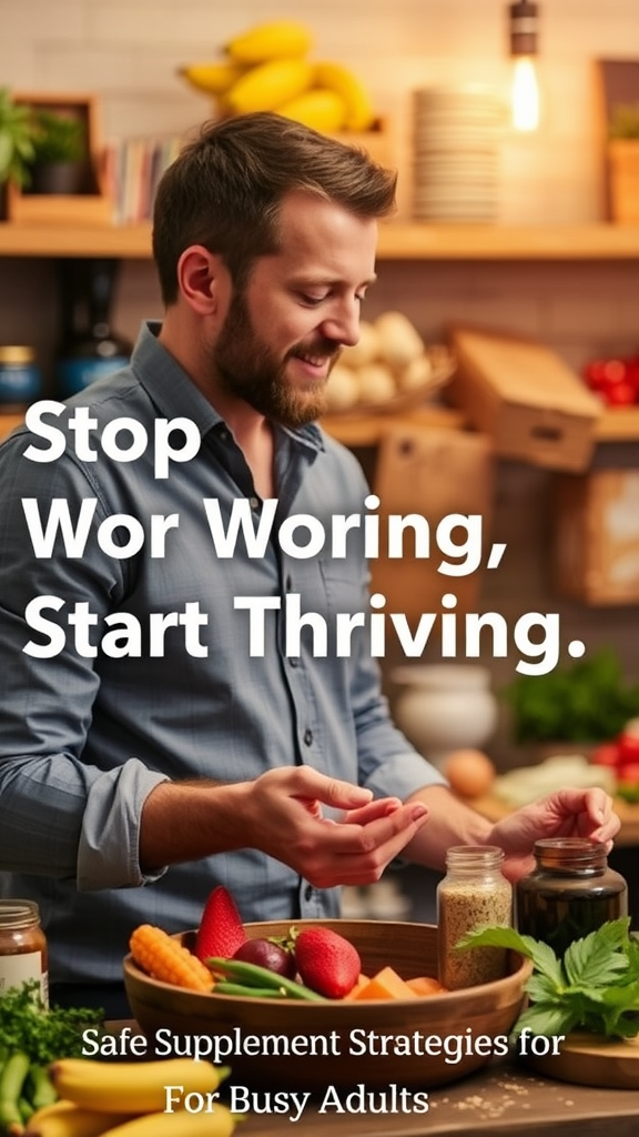 Stop Worrying, Start Thriving: Safe Supplement Strategies For Busy Adults